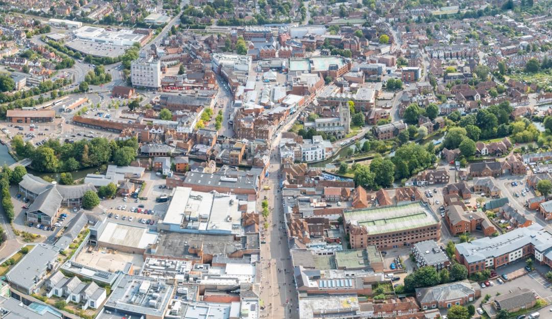 Newbury on a clear day &mdash; the heart of West Berkshire
